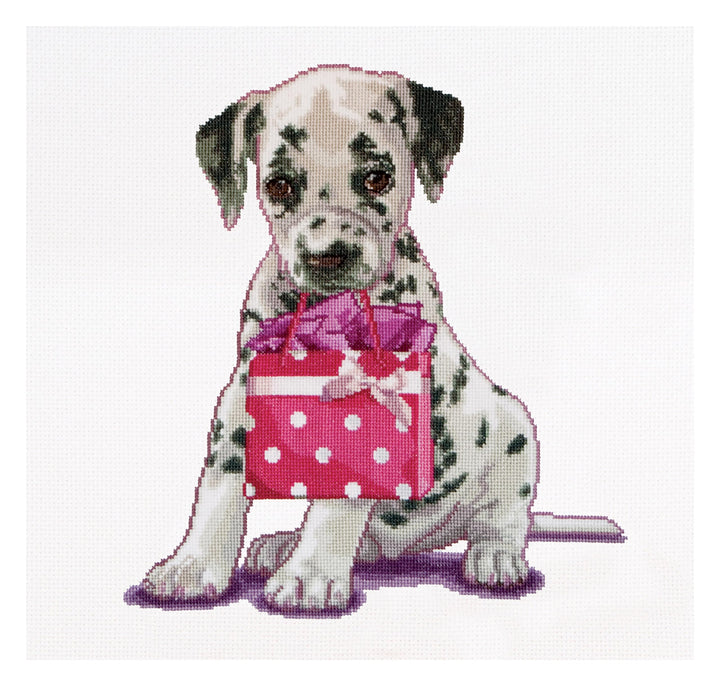 Thea Gouverneur - Kreuzstich-Set - Puppy WentShopping - Aida - 16 Count - Für Erwachsene - 737A 31x3