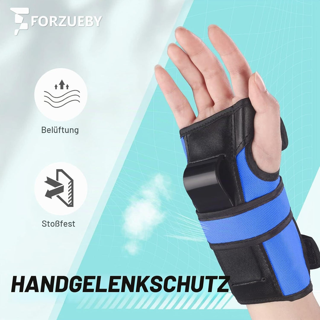 Knieschoner, Ellbogenschützer und Handgelenkschützer für Erwachsene&amp;Kinder Protektoren Set, 6 in 1 S