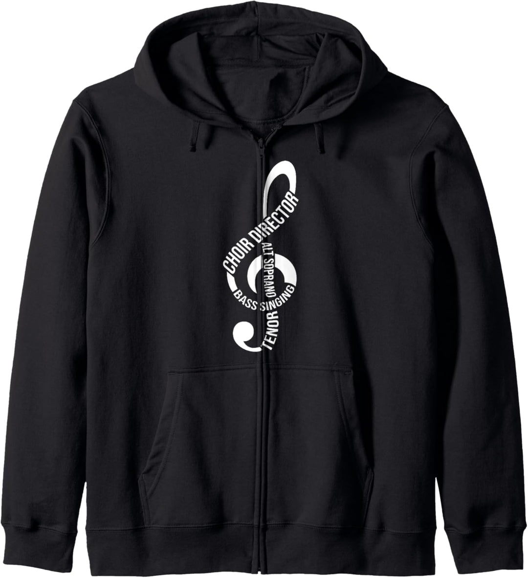 Chor Chorleiter Geschenk - Notenschlüssel Alt Soprano Bass Kapuzenjacke