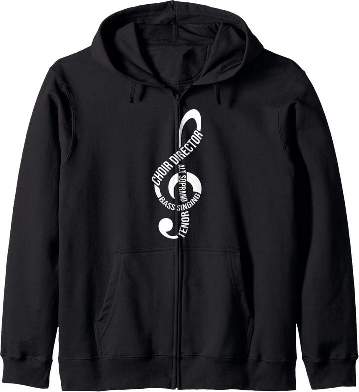 Chor Chorleiter Geschenk - Notenschlüssel Alt Soprano Bass Kapuzenjacke