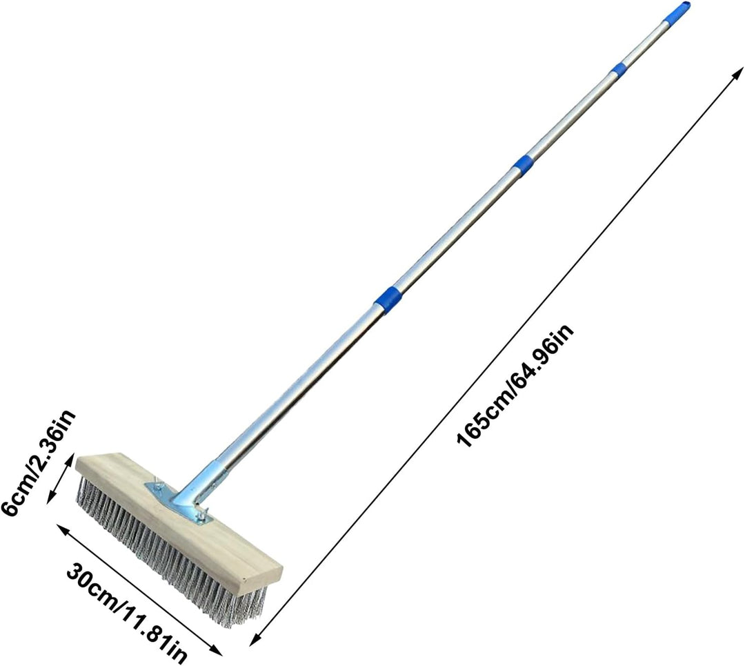 Beton Scrubber, Heavy Duty Besen,Deck -Peelingbürste mit langem Griff | Patio -Schrubber, Ausseneren
