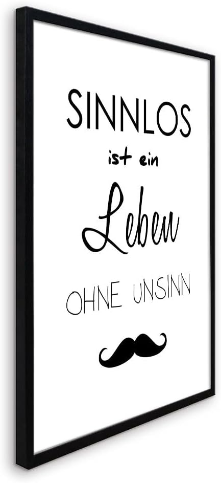 artissimo, Spruch-Bild gerahmt, 51x71cm, PE6033-ER, Sinnlos.., Bild, Spruch-Poster mit Rahmen