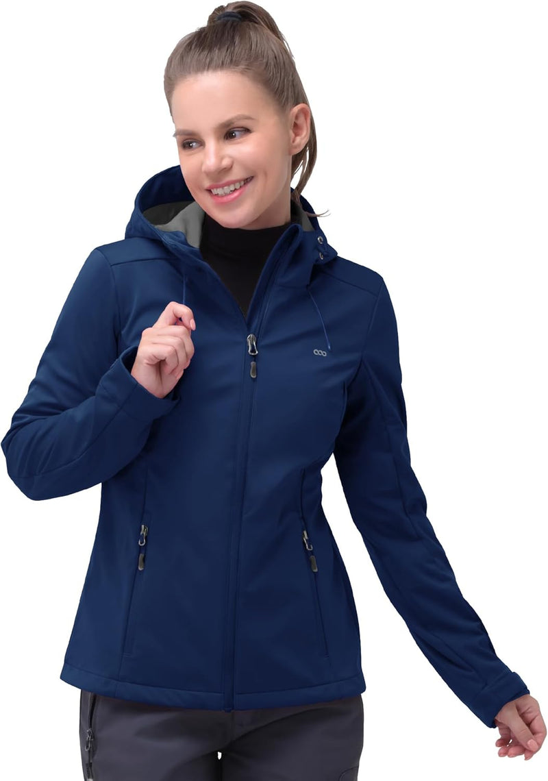 33,000ft Damen Softshelljacke Wasserdichte Winddichte Funktionsjacke Atmungsaktive Laufjacke Leichte