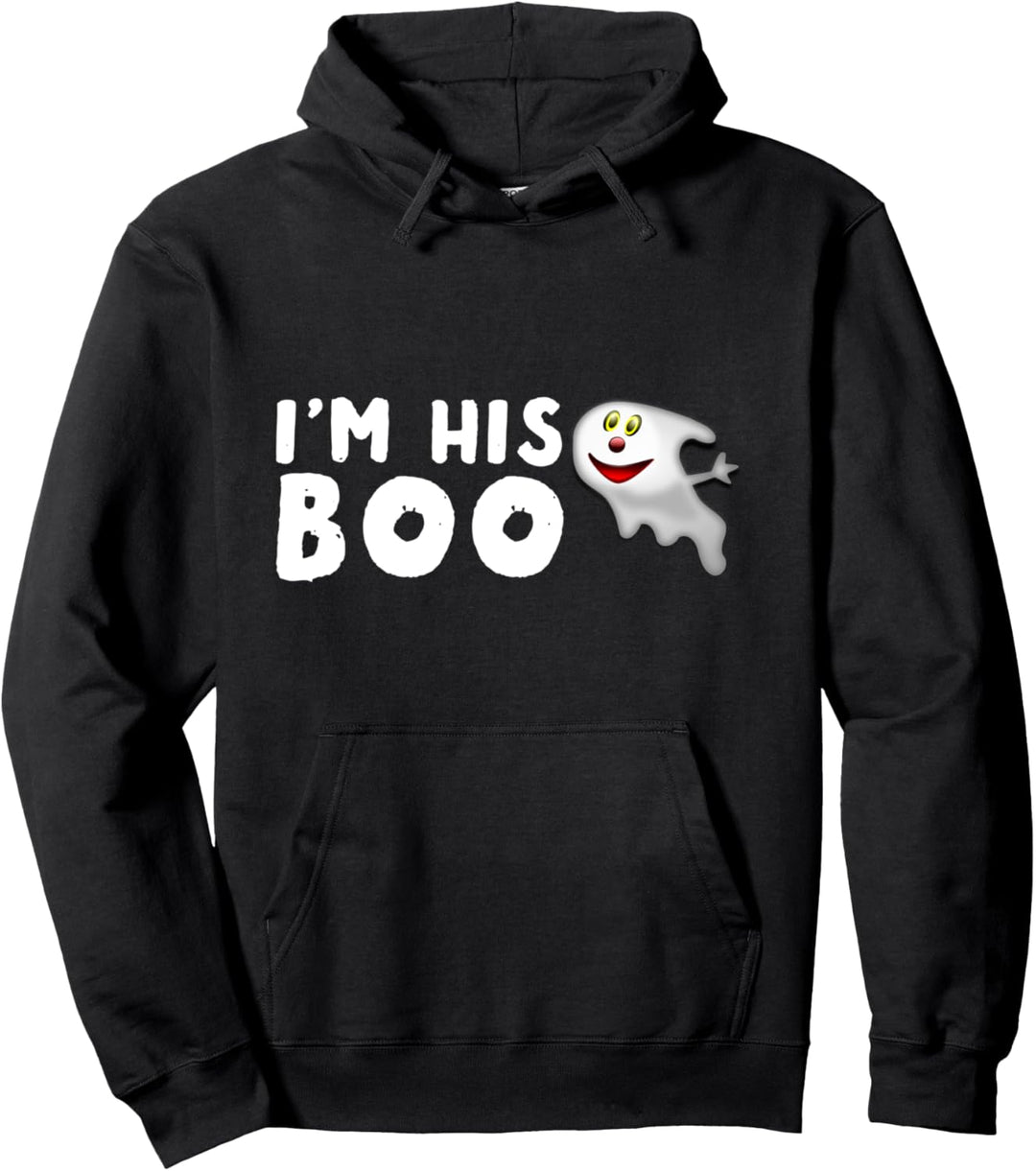 Halloween-Kostüm mit Aufschrift "I'm His or Her Boo Couples" Pullover Hoodie