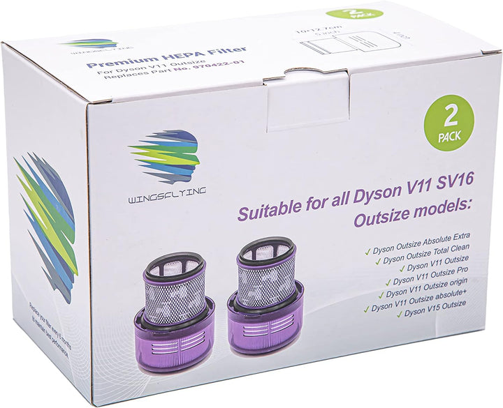 Wingsflying Wingsflying 2er-Pack Staubsaugerfilter-Ersatzteile, kompatibel mit Dyson V11 SV16 Outsiz