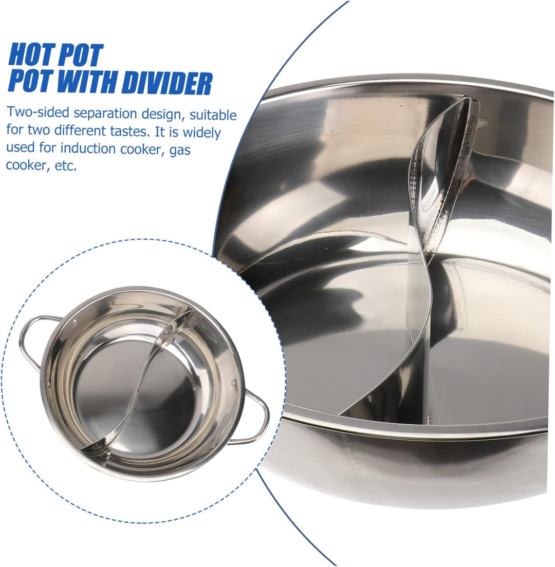 Cabilock Induktionstopf Dual Hot Pot Induktionskochtopfpfanne Eintopftöpfe Mit Deckel Double Flavor