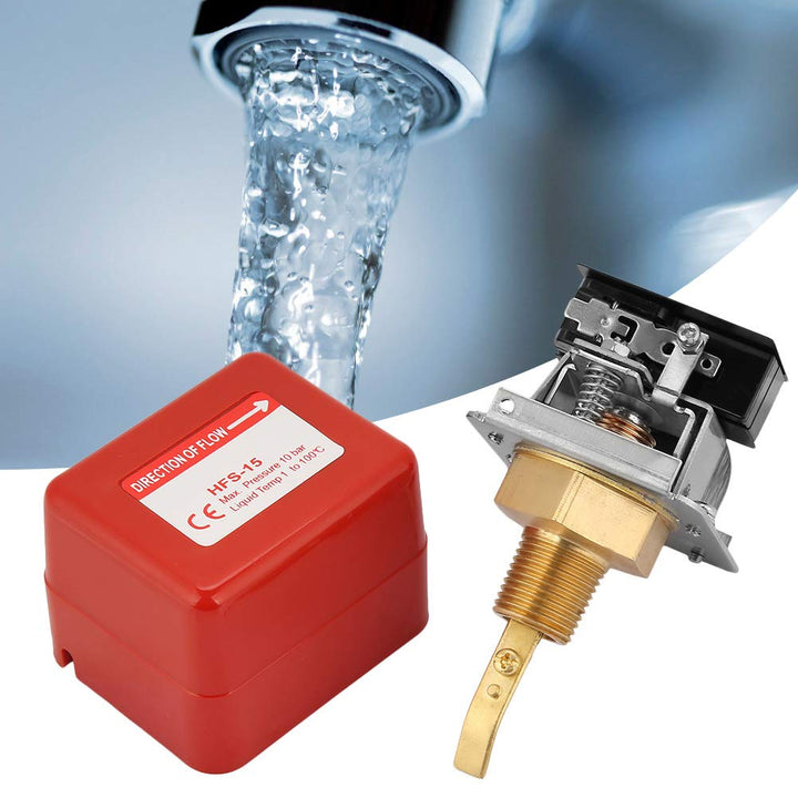 Wasserpaddel Durchflussschalter 1/2 Wasser/Durchflusssensor Edelstahl Flüssigkeitsdurchfluss-Schalte