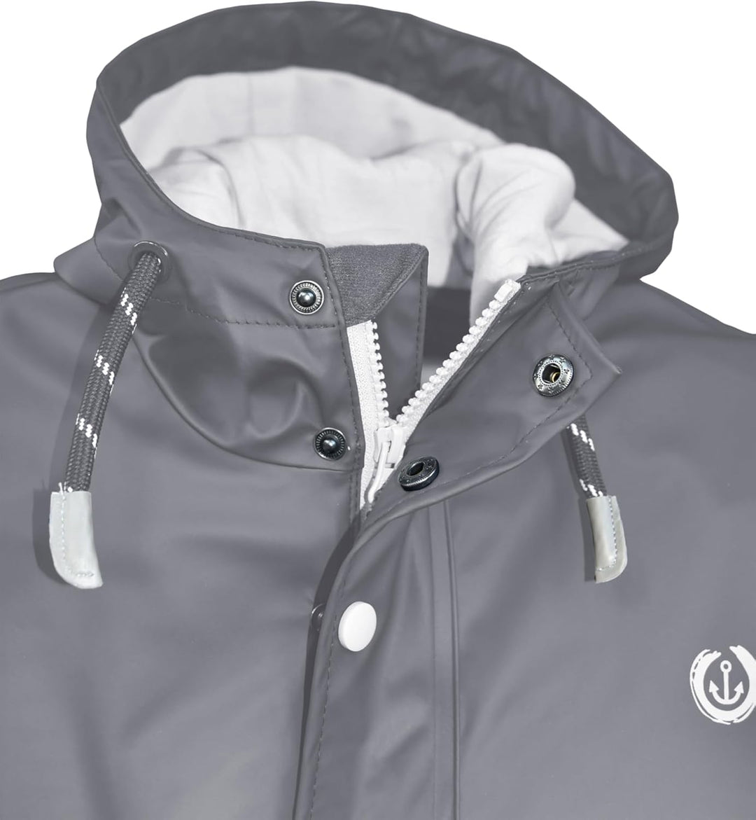 MADSea Herren Regenjacke Friesennerz 630 wasserdicht windabweisend sportlich S Grau, S Grau