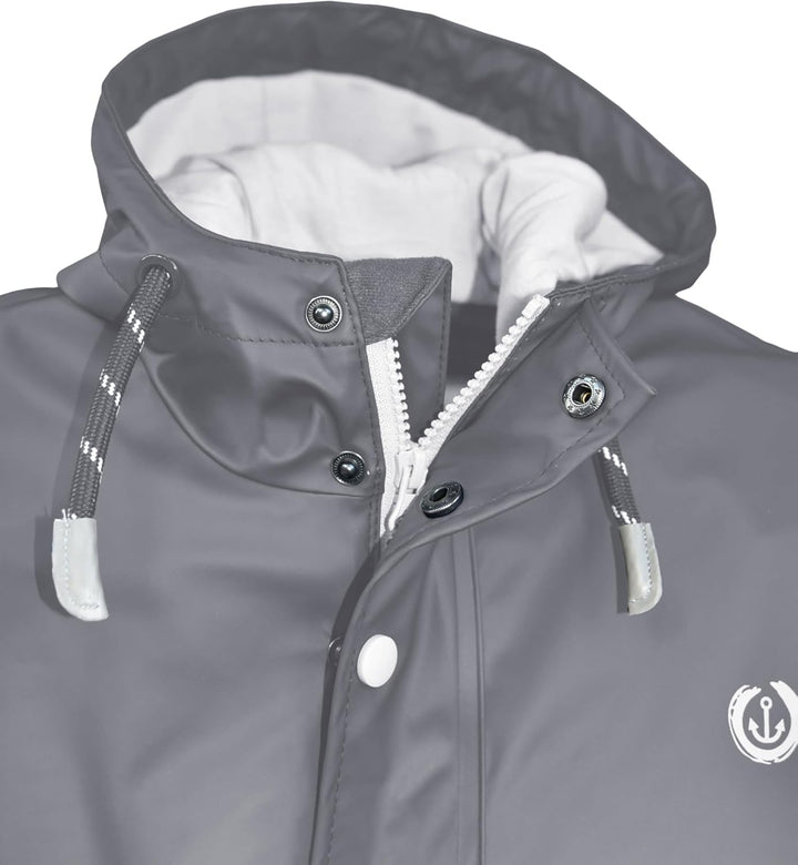 MADSea Herren Regenjacke Friesennerz 630 wasserdicht windabweisend sportlich S Grau, S Grau