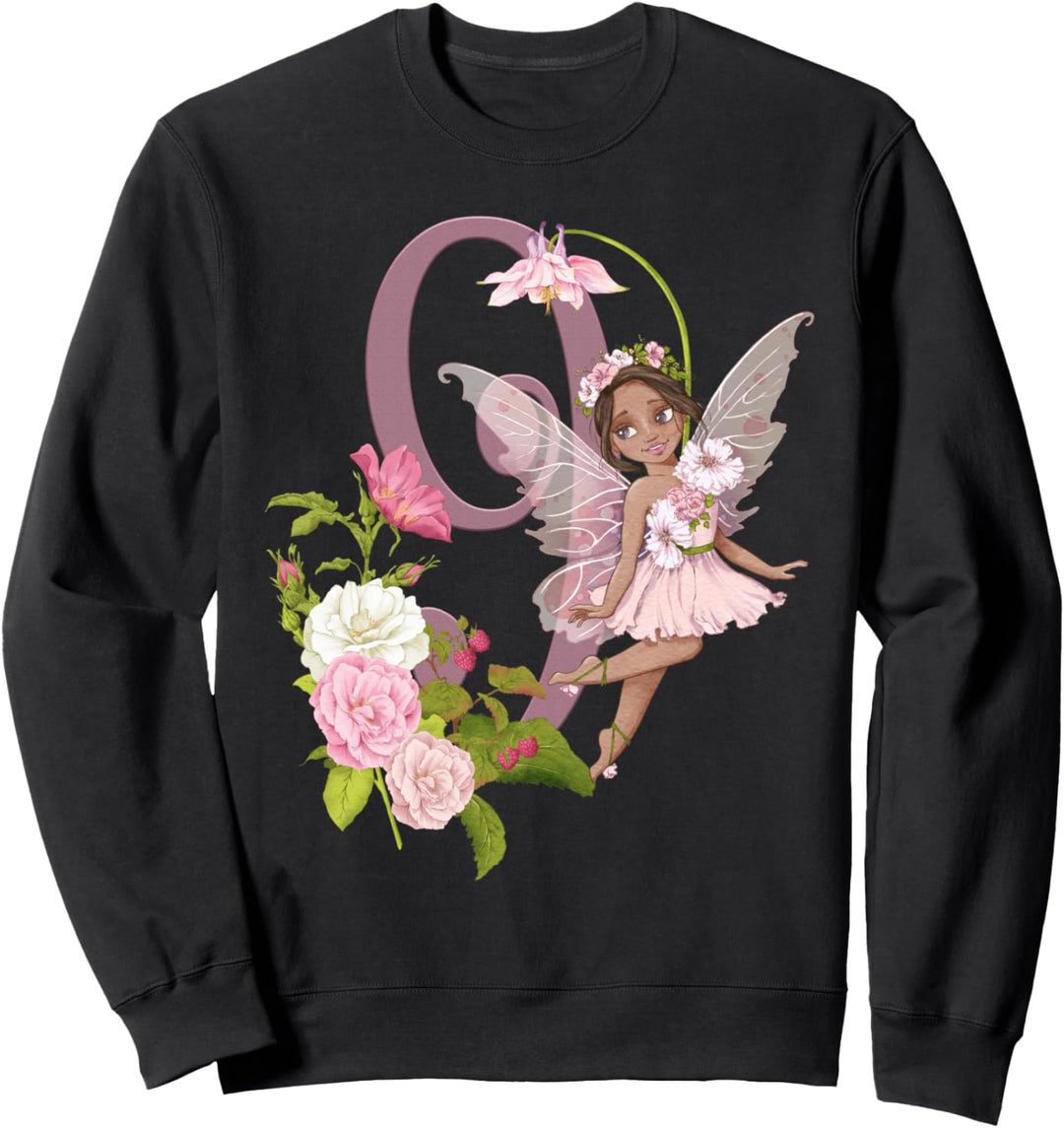 9. Geburtstag Fee Schwarzes Mädchen Pfirsich Feenfeen Sweatshirt