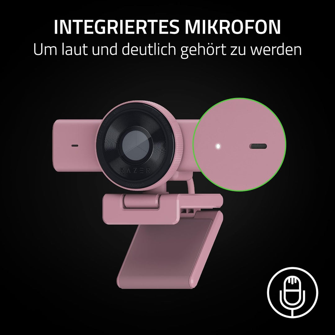 Razer Kiyo V2 X - Full-HD-Webcam 1080p, 60 FPS für Creators - Autofokus - Weitwinkel-Objektiv - Inte