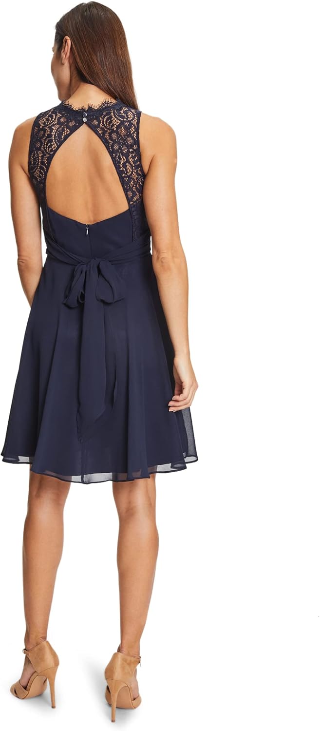 Vera Mont Damen Kleid 44 Dunkelblau, 44 Dunkelblau