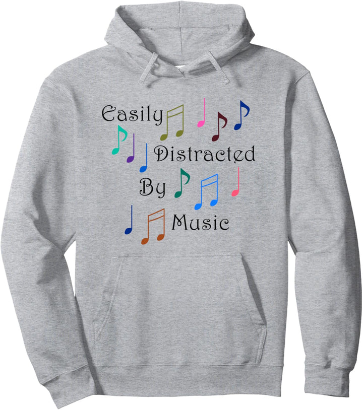 Abgelenkt durch Musik Noten Kunst Musikerin Sängerin Pullover Hoodie