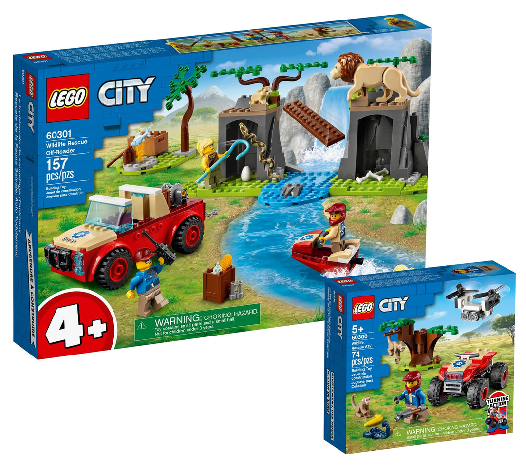Collectix Lego Set - City Tierrettungs-Geländewagen 60301 + Tierrettungs-Quad 60300