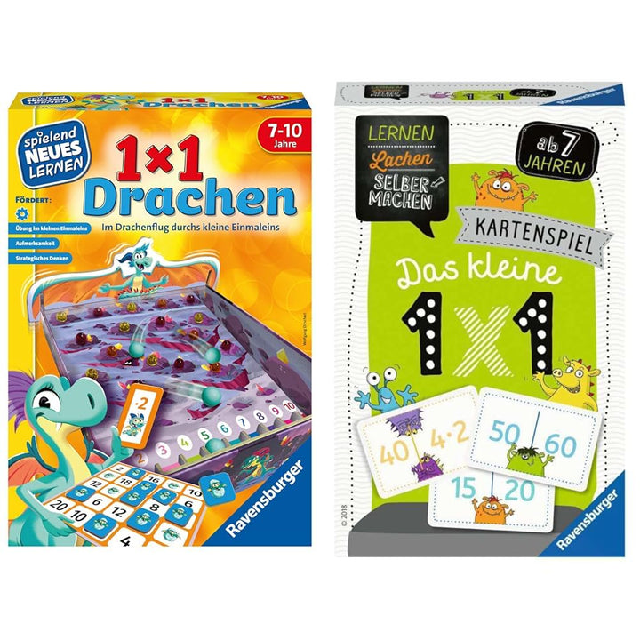 Ravensburger 24976-1x1 Drachen - Lernspiel für Kinder & 80350 - Lernen Lachen Selbermachen: Das klei