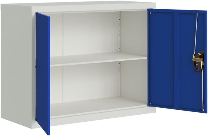 Cozynest Aktenschrank, Büroschrank mit Einlegeboden, Abschliessbar Metallschrank Schrank mit Türen,