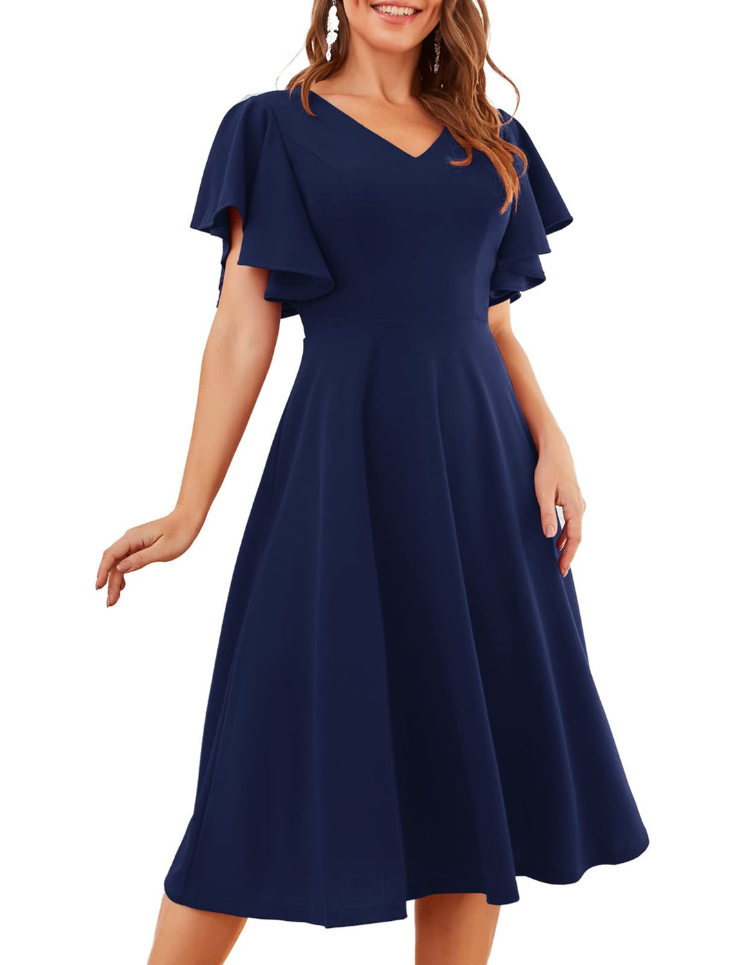 bridesmay Damen Kleider Vintage Kleider 50er Jahre Rockabilly A Line Cocktailkleid Abendkleider Eleg