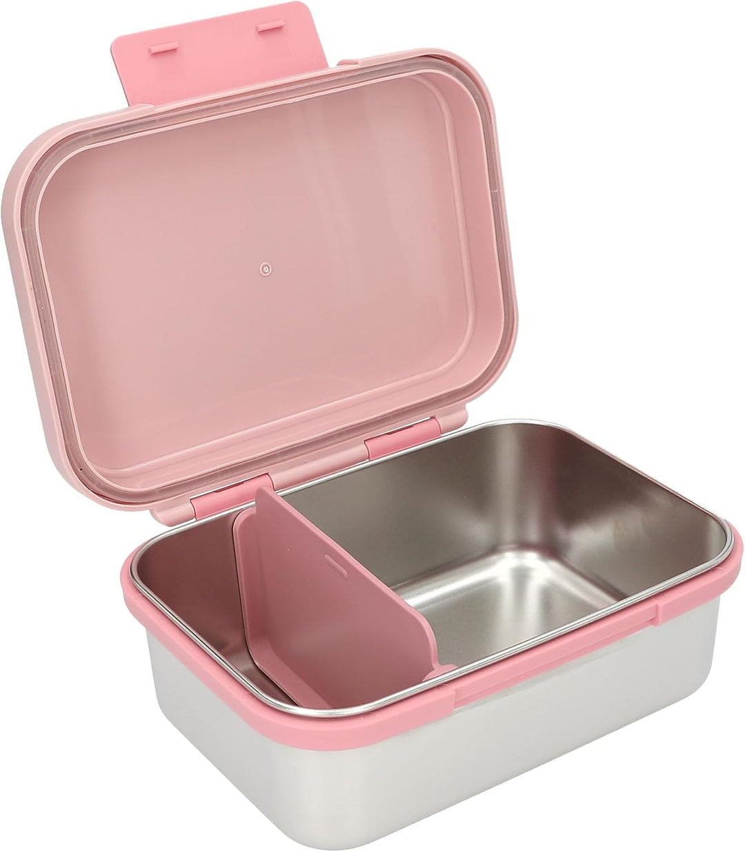Depesche 13957 TOPModel - Brotdose aus Edelstahl, in Rosa, mit Model Motiv, Hund und Katze, Lunchbox