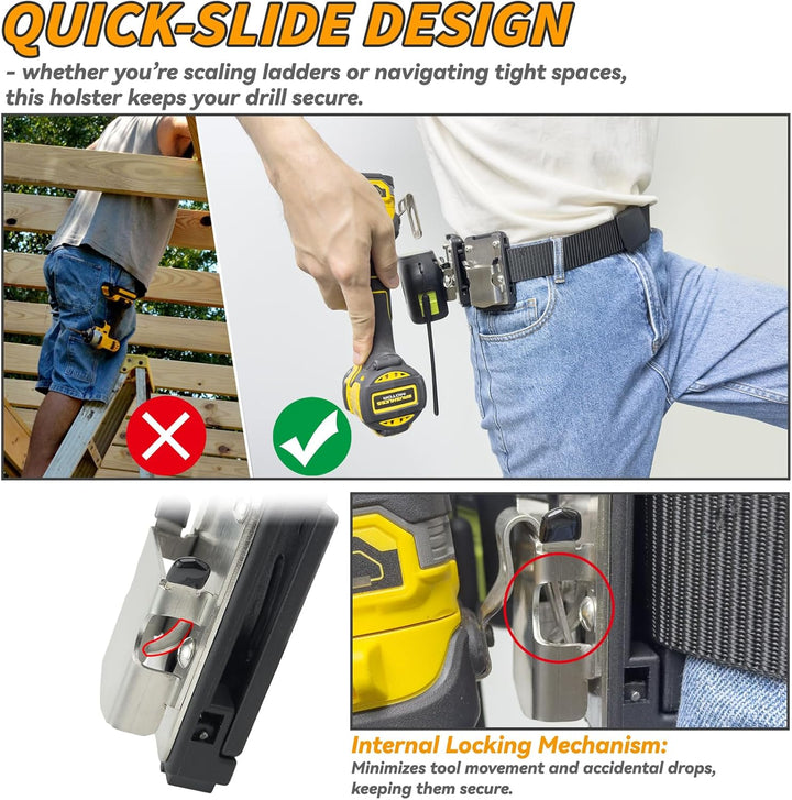 otuiaim Clip-on Werkzeug Gürtelclip - Clip-on Werkzeuggürtelhalter, 304 Edelstahl Werkzeugclips für