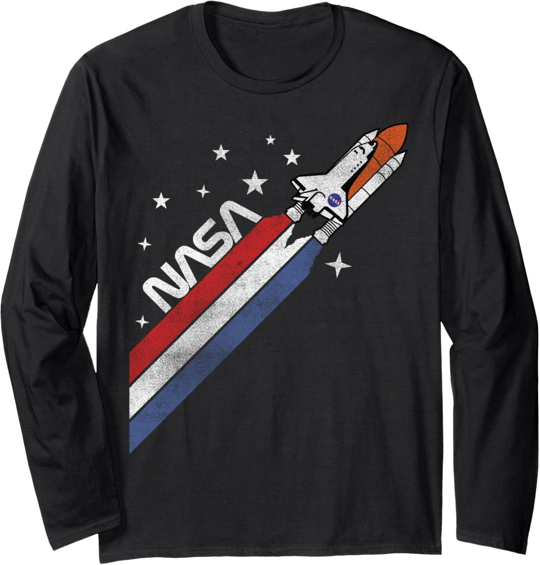 NASA Shuttle Take-Off Stripes Vintage Langarmshirt