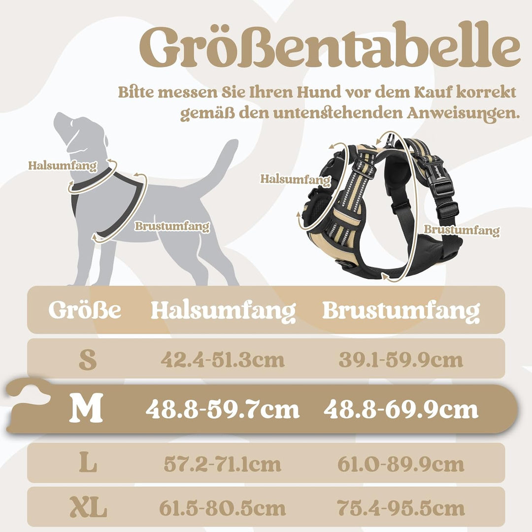 rabbitgoo Hundegeschirr Kleine Hunde, Verstellbare Geschirr Hund ohne Zug &amp; Würgen, Anti Zug hundege