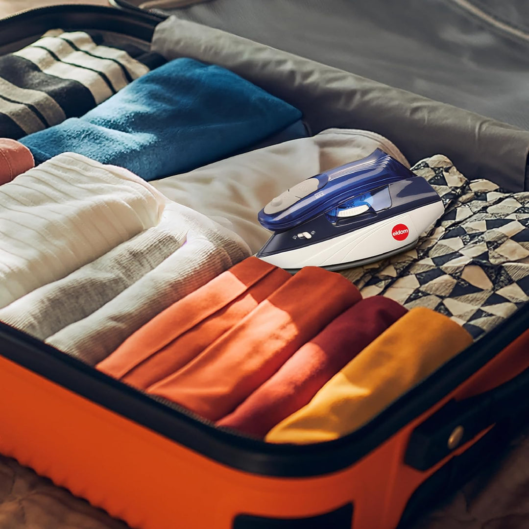 Reisebügeleisen, klappbarer Griff, 1100W, Keramiksohle, Dampfbügeln 15 g/min, Dampfstoss 70 g/min, k