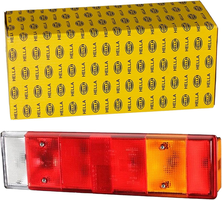 HELLA - Heckleuchte - Glühlampe - 24/12V - Anbau/geschraubt - Lichtscheibenfarbe: mehrfarbig - Steck