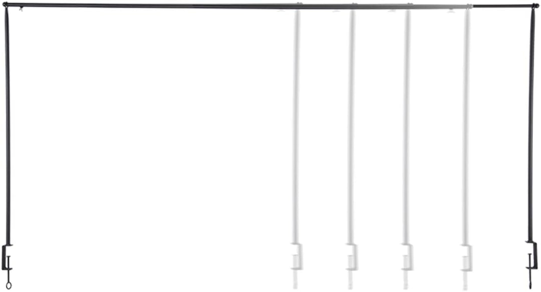 Tisch Deko Stange Klemme Gestell Deko Metall schwarz ausziehbar Tafel 117-211 cm