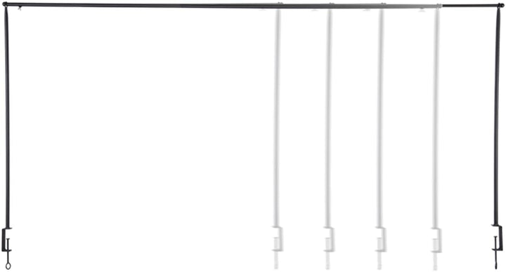 Tisch Deko Stange Klemme Gestell Deko Metall schwarz ausziehbar Tafel 117-211 cm