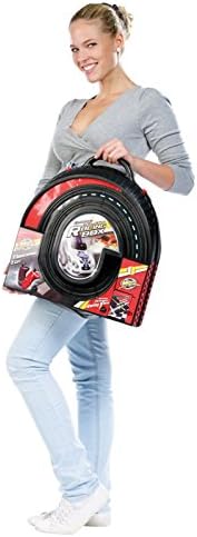 Playtastic Autorennbahn: Portable Rennbahn im Koffer - Komplett-Set mit 2 Autos (Kofferrennbahn, Ren
