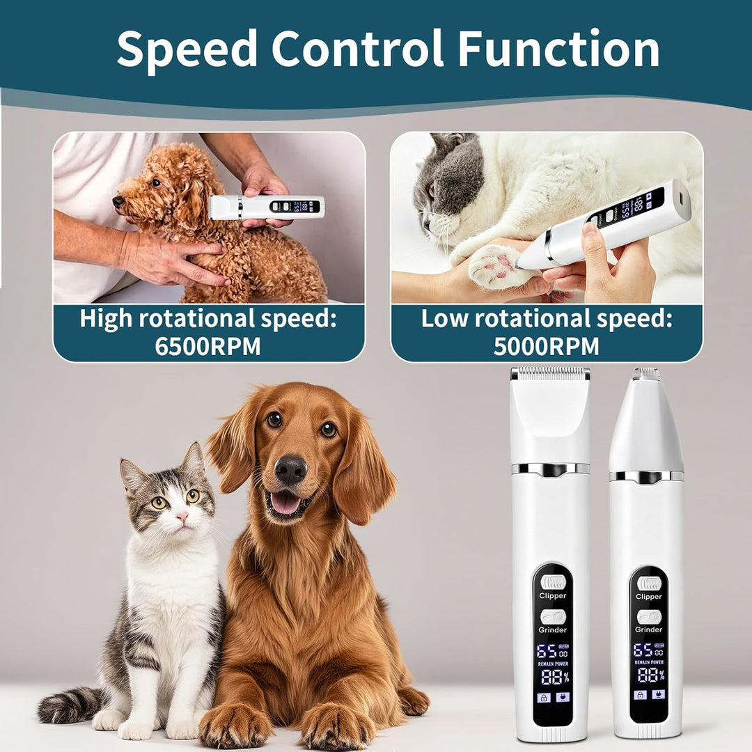 Hundeschermaschine Profi Set, Schermaschine Hund & Katze Leise Tierhaarschneidemaschine, Hundehaarsc
