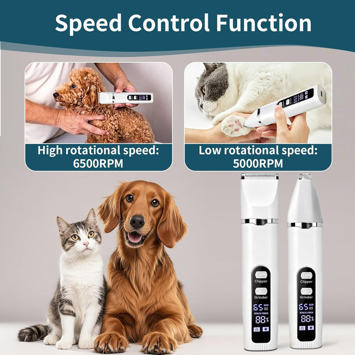 Hundeschermaschine Profi Set, Schermaschine Hund & Katze Leise Tierhaarschneidemaschine, Hundehaarsc