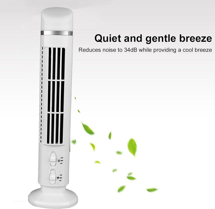 Flügelloser Turmventilator mit Raumluftzirkulation, Leiser Schreibtischventilator mit Kindersicherem