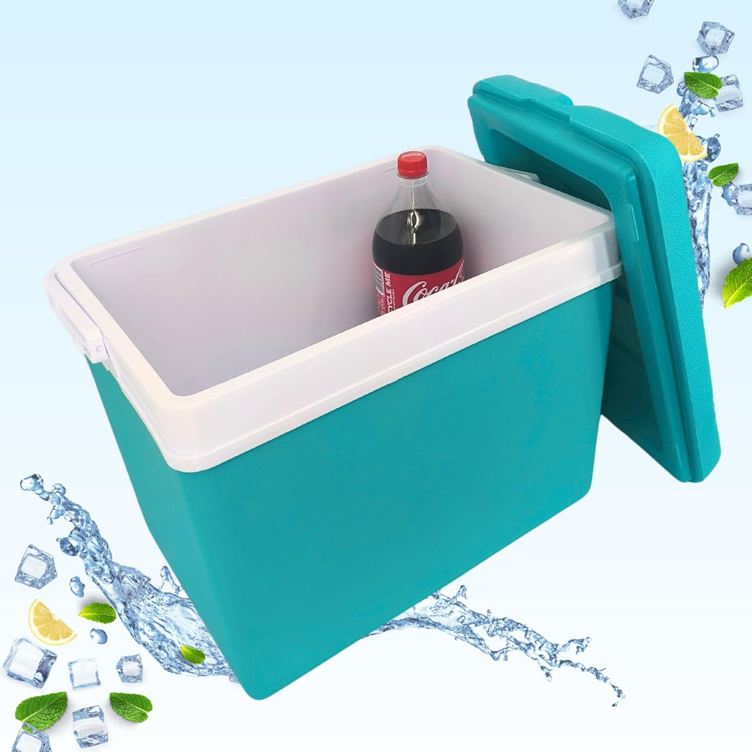Kühlbox Passiv 35L – Tragbare Isolierbox ohne Strom, Campingbox für Auto, Picknick & Strand – Kompak