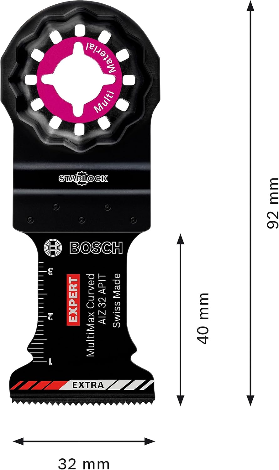 Bosch Professional 5x Sägeblatt Expert MultiMax AIZ 32 APIT (für Edelstahlbleche, Breite 32 mm, Zube