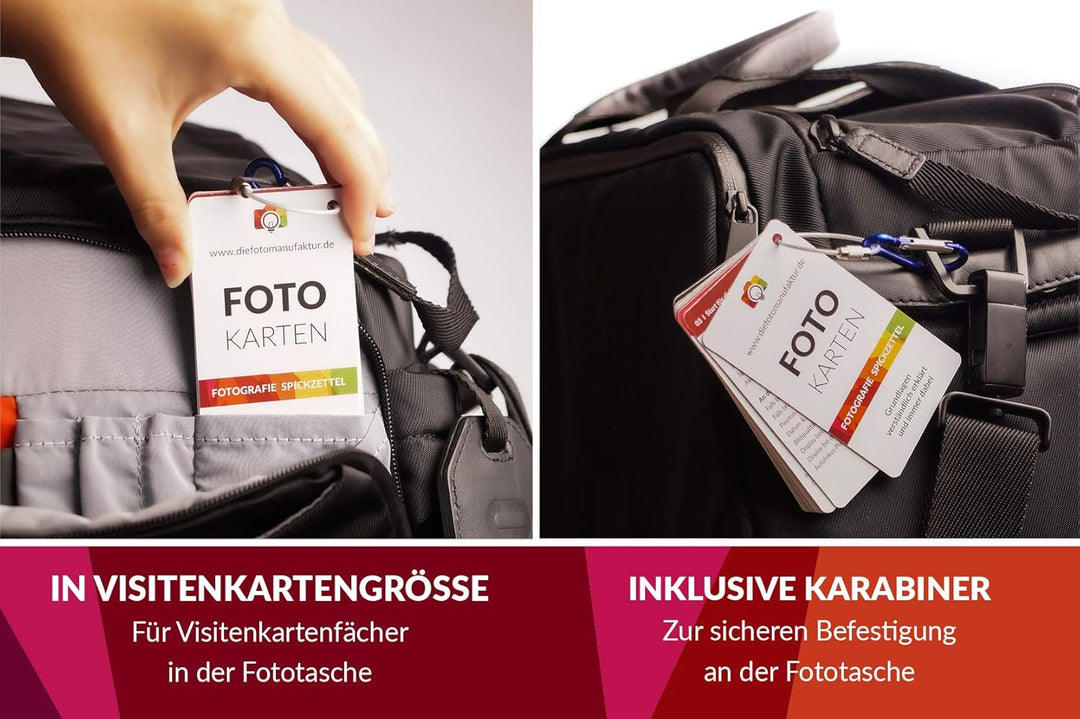Fotokarten Grundlagen Fotografie Checkkarte - Fotografieren Lernen für Einsteiger & Anfänger - Spick