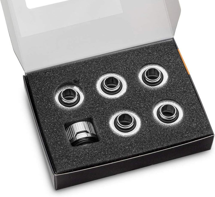 EK Water Blocks kompatibel EK-Quantum Torque HTC 16-6er-Pack, Silber 16mm 6 Pack nickel, 16mm 6 Pack
