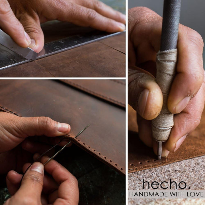 hecho. Ledertasche Pablo für Apple MacBook Air 13" (2009-2017, A1466) - Handgefertigt, Leder & Fair-