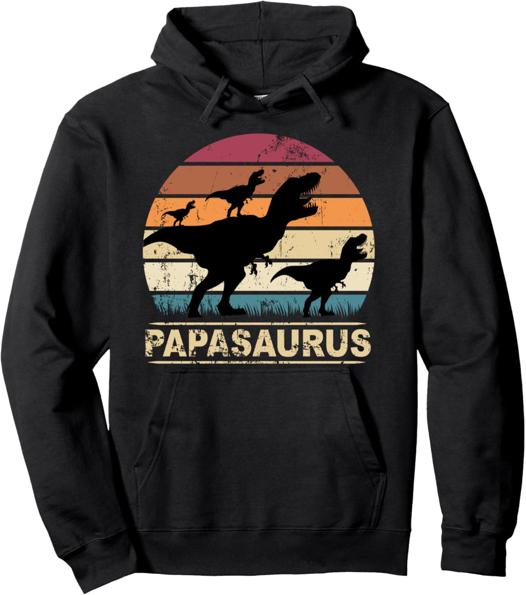 Papasaurus T-Rex Dinosaurier Dino Drillinge Papa Saurus Pullover Hoodie