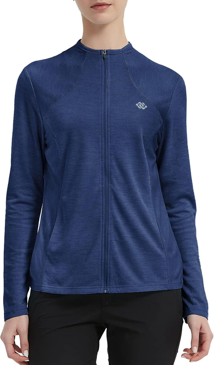 Damen Laufjacke Leicht Sportjacke Trainingsjacke Langarm Fitness Wandern Yoga Jacke Atmungsaktive Fu