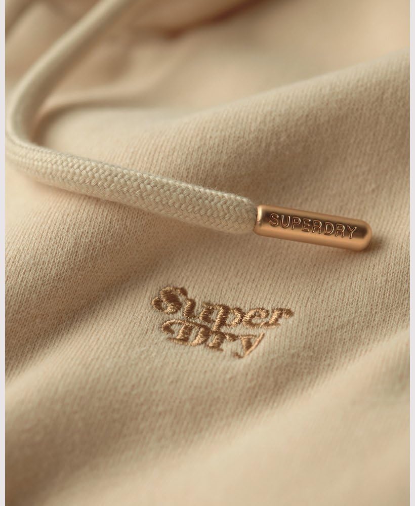 Superdry Damen Essential Borg Lined Ziphood Sweatshirt, Tapioka-Creme, 38