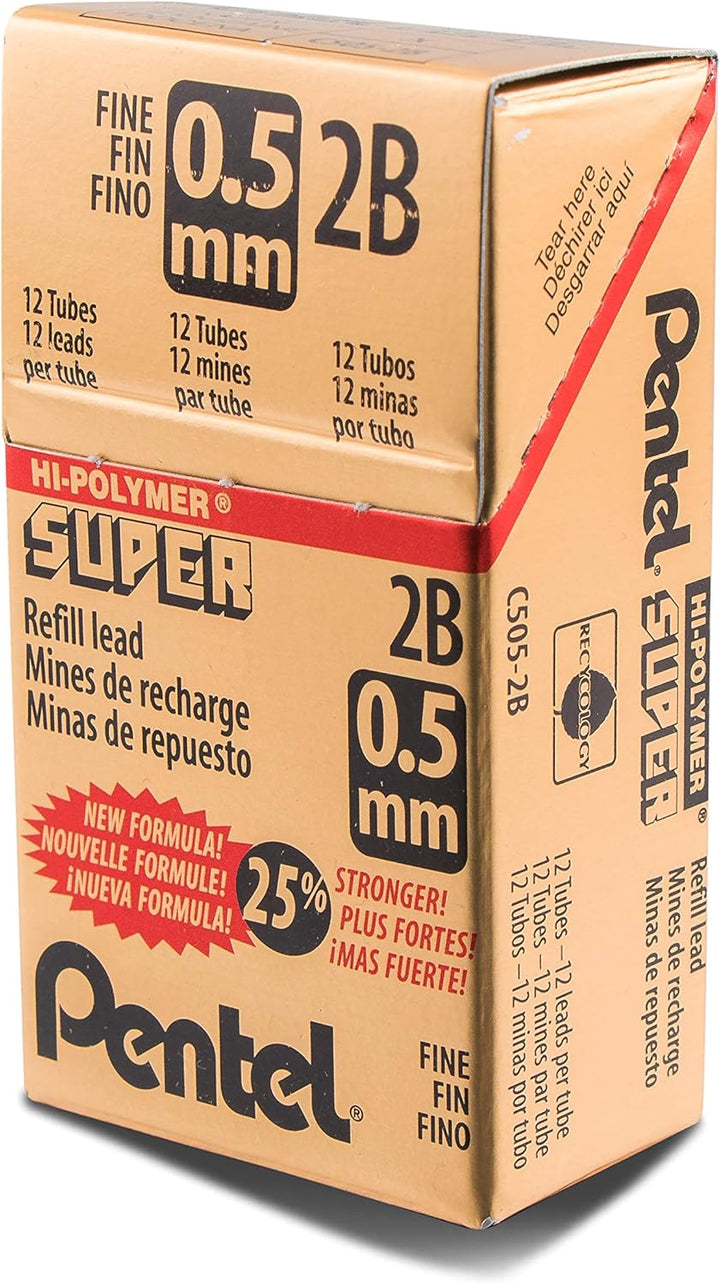 Pentel C505-2B - 2B Refill Leads 0.5mm C505-2B - (PK12)