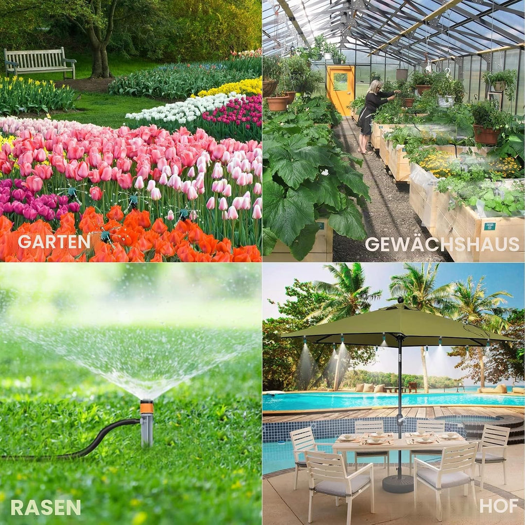 40M+2M Bewässerung Kit, 154PCS Tropfbewässerung Bewässerungssystem Automatische, Gartenbewässerung T