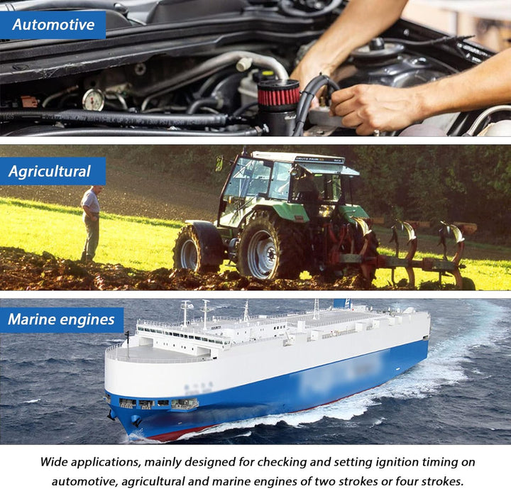 KKnoon 12 V Professionelle Digitalanzeige Induktives Timing-Licht Auto Motorrad Benzinmotor Zündzeit