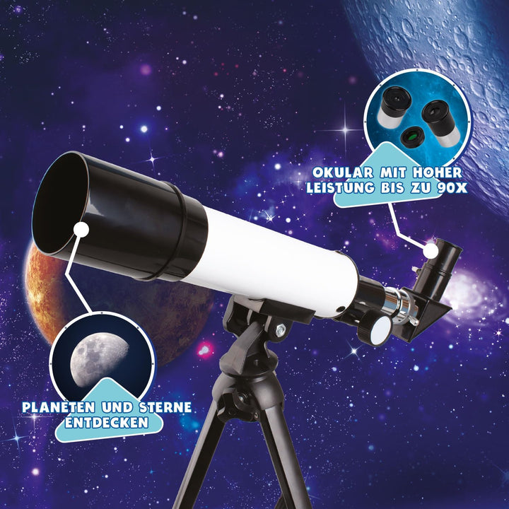 Big Minds - Teleskop Kinder mit Lern-APP| Fernrohr Kinder | Kinder Telescope Astronomy und Terrestri