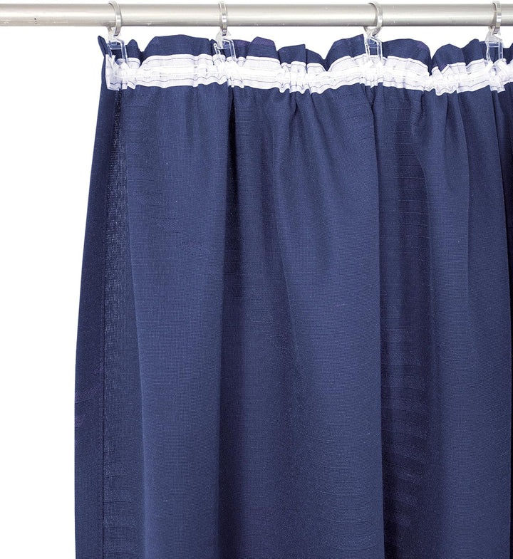 Wirth Fertigschal Lupara mit Kräuselband, Polyester, Blau, 220 x 132 cm Blau 220 x 132 cm, Blau 220