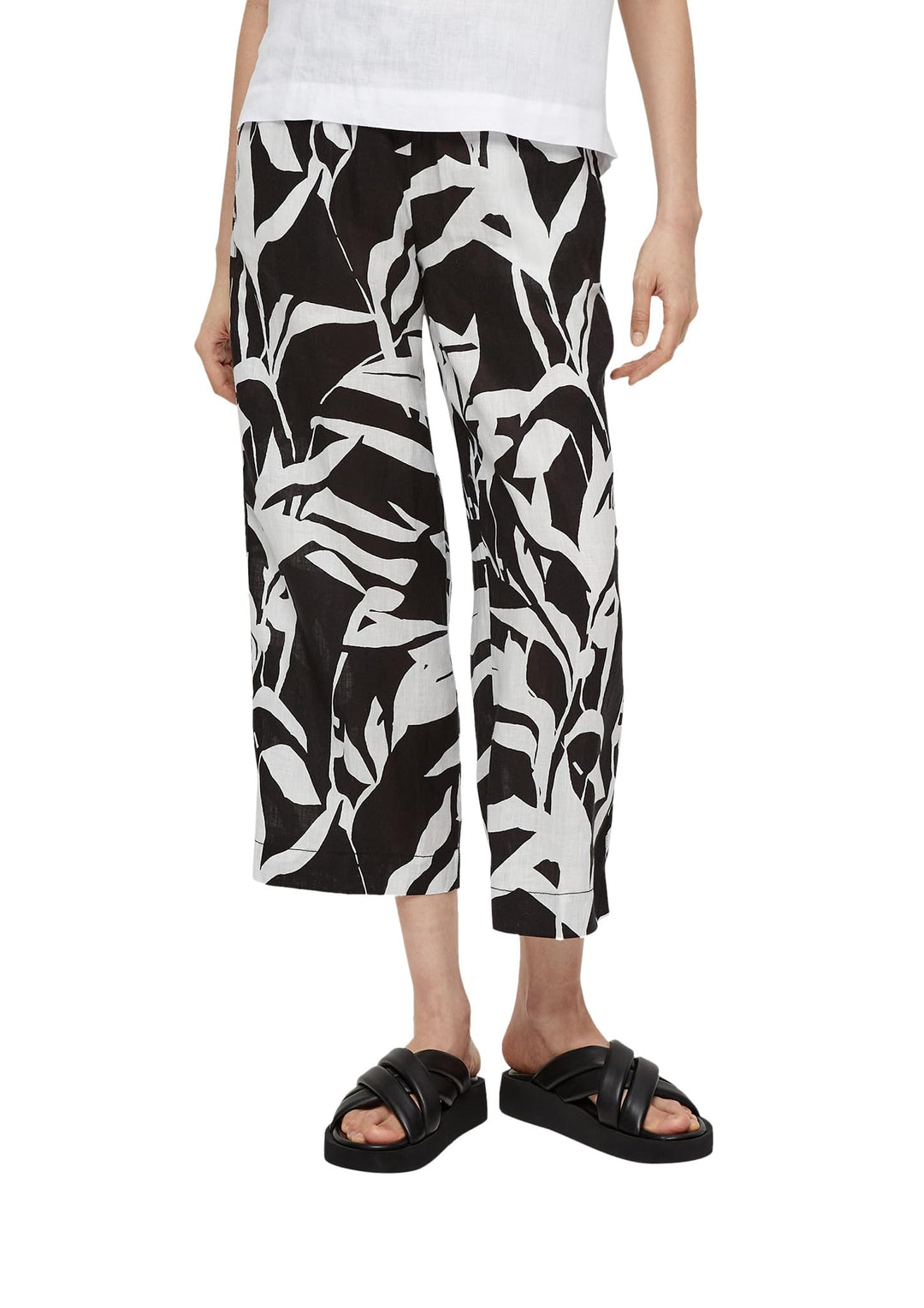 s.Oliver Damen Hose Wide Leg 38 Schwarz 99a3, 38 Schwarz 99a3