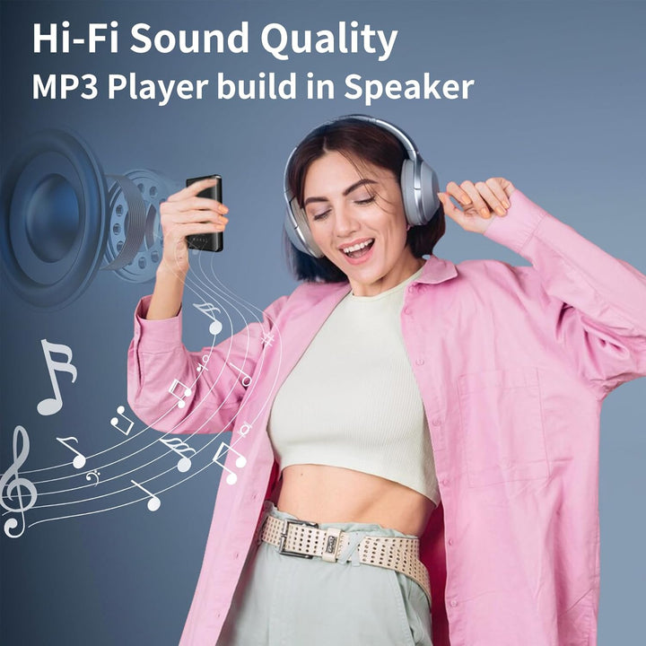 64 GB MP3 Player Bluetooth 5.3 Portable 2,8” Touchscreen Music Player mp3-player Kinder mit Lautspre
