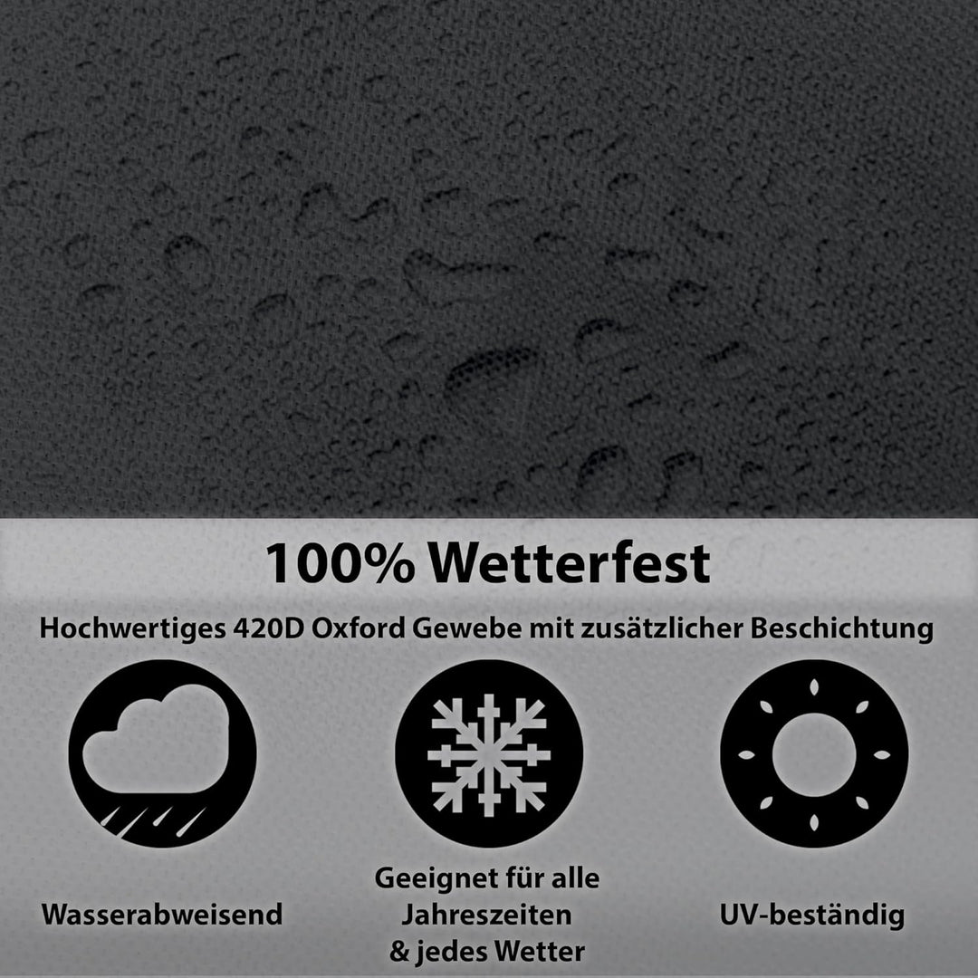 KHP Professional Premium Schutzhülle für Sonnenschirm aus extra stabilem Stoff in 5 Längen | Extrem