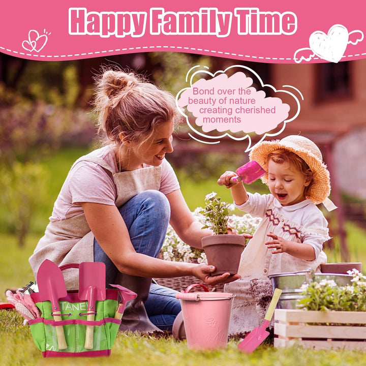 Stanew Kinder-Garten-Set, Kinder-Garten-Werkzeug-Set, Kinder-Garten-Geschenk, Kinder-Outdoor-Garten-